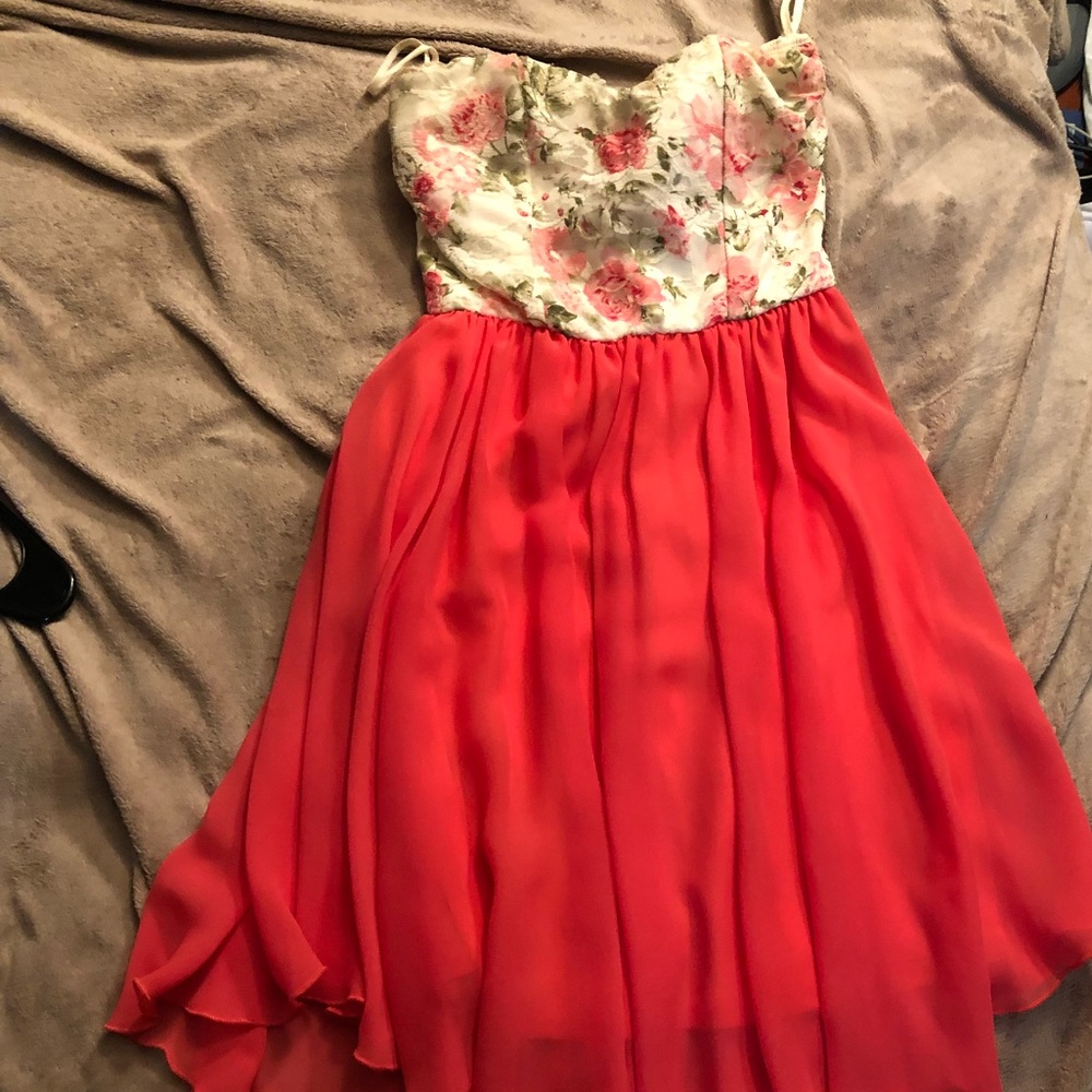 Pink high low dress
